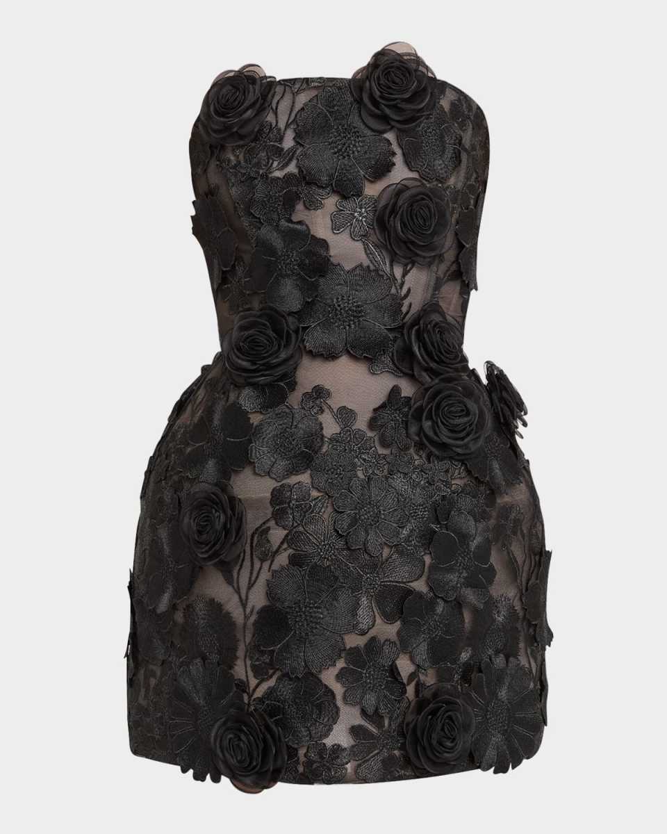 Jasmine Maraya Embroidered Corset Mini Dress